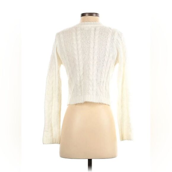 For Love & Lemons Small Billie Long Sleeve Cardigan White - Picture 6 of 11
